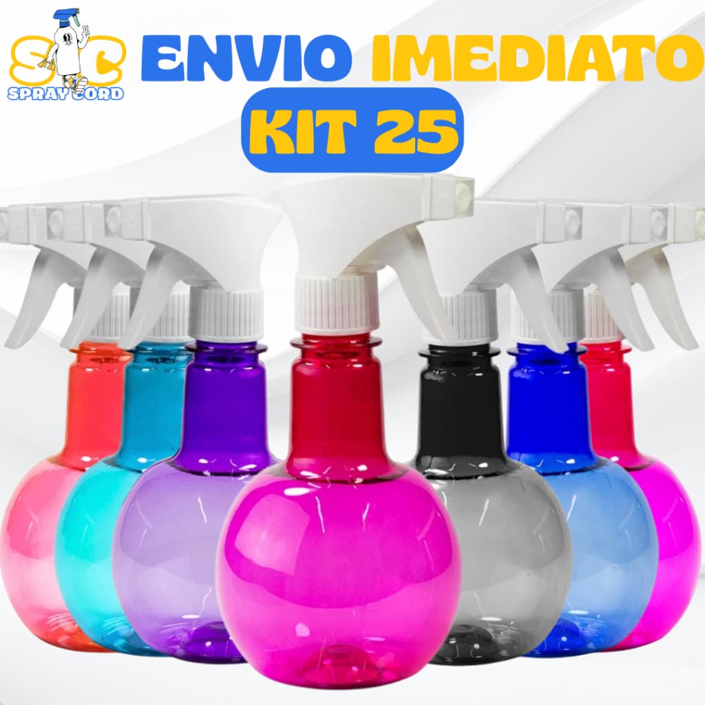 Kit 25 - Borrifador Esfera - Spray - 650ml – Prático - Resistente - Cabelo - Jardim - Pulverizador