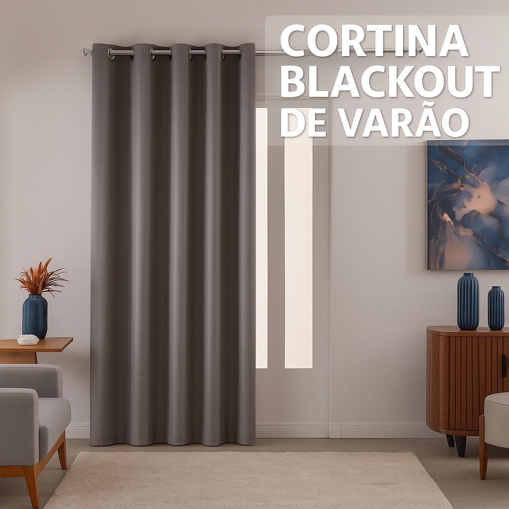 Cortina Blackout Porta e Provador 1,50x2,20m 100% Blecaute Anti-Térmica Corta Luz Tecido Luxo Premium
