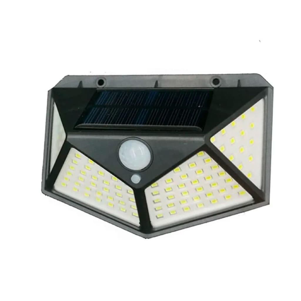 Arandela Luminária Com 100 Leds Solar A Prova D'Água