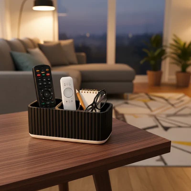 Organizador de Mesa Multiuso – Porta Controle, Óculos e Objetos - DECORATIVO MINIMALISTA