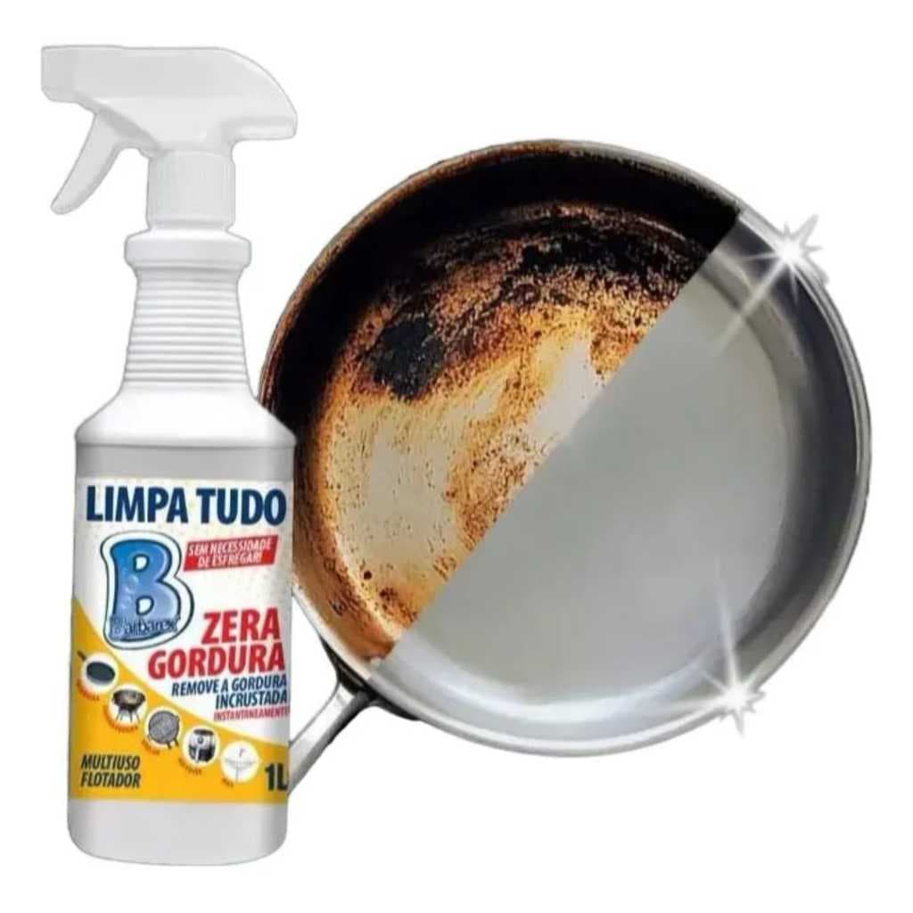 LIMPADOR MULTIUSO FLOTADOR ZERO GORDURA SEM ESFREGAR 1 LITRO DESENGORDURANTE  LIMPA AIR FRYER GRELHA FRIGIDEIRA
