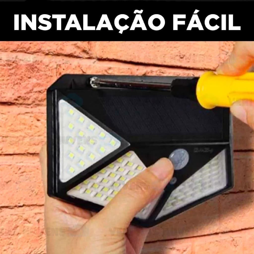 Luminária Solar Parede Crepuscular Sensor Jardim Piscina