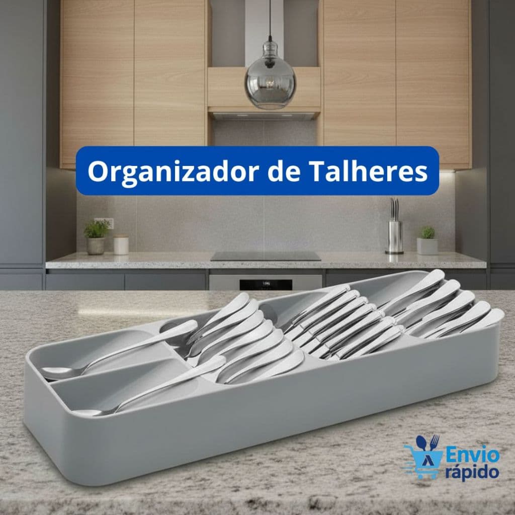 Porta Talheres Organizador Gaveta Organizada Cozinha