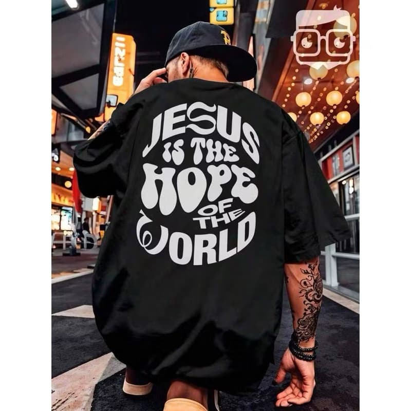 Camiseta Jesus is the hope 100% algodao