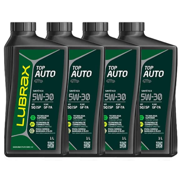 Kit Troca Óleo 4L Lubrax 5w30 e Filtro  Ford Fiesta, Focus, Ka, Eco 2004 2005 2006 a 2010 2011 2012