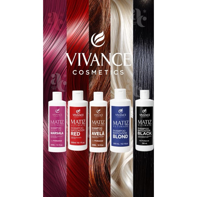 SHAMPOO MATIZADOR 300ML VIVANCE COSMETICS MARSALA-