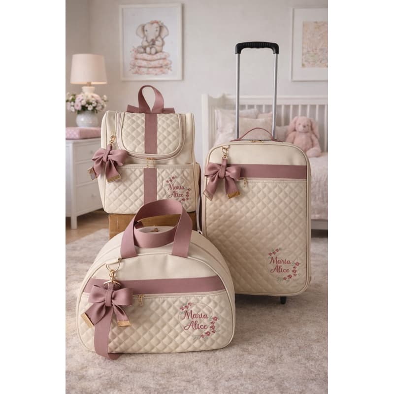 Kit bosa malade rodinhas e mochila  personalizadas