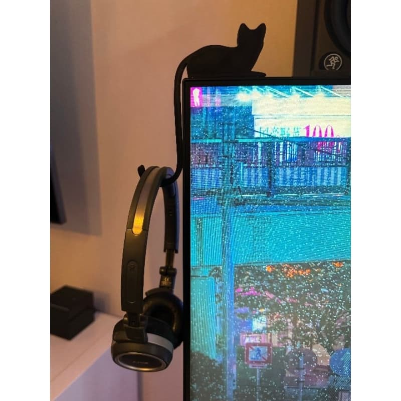 ​Suporte de fone Headset Gato Minimalista - Impressão 3D premium