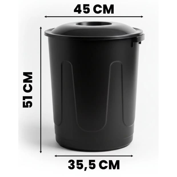Cesto Lixeira Grande 60L Tampa Robusta Funcional Plástico Premium Forte