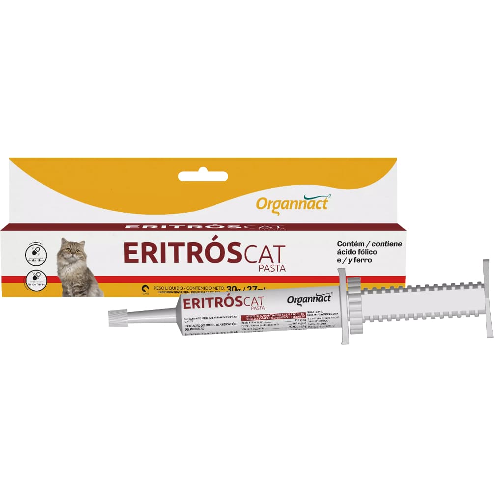Suplemento Organnact Eritrós Cat Pasta Suplemento para Gatos 30g