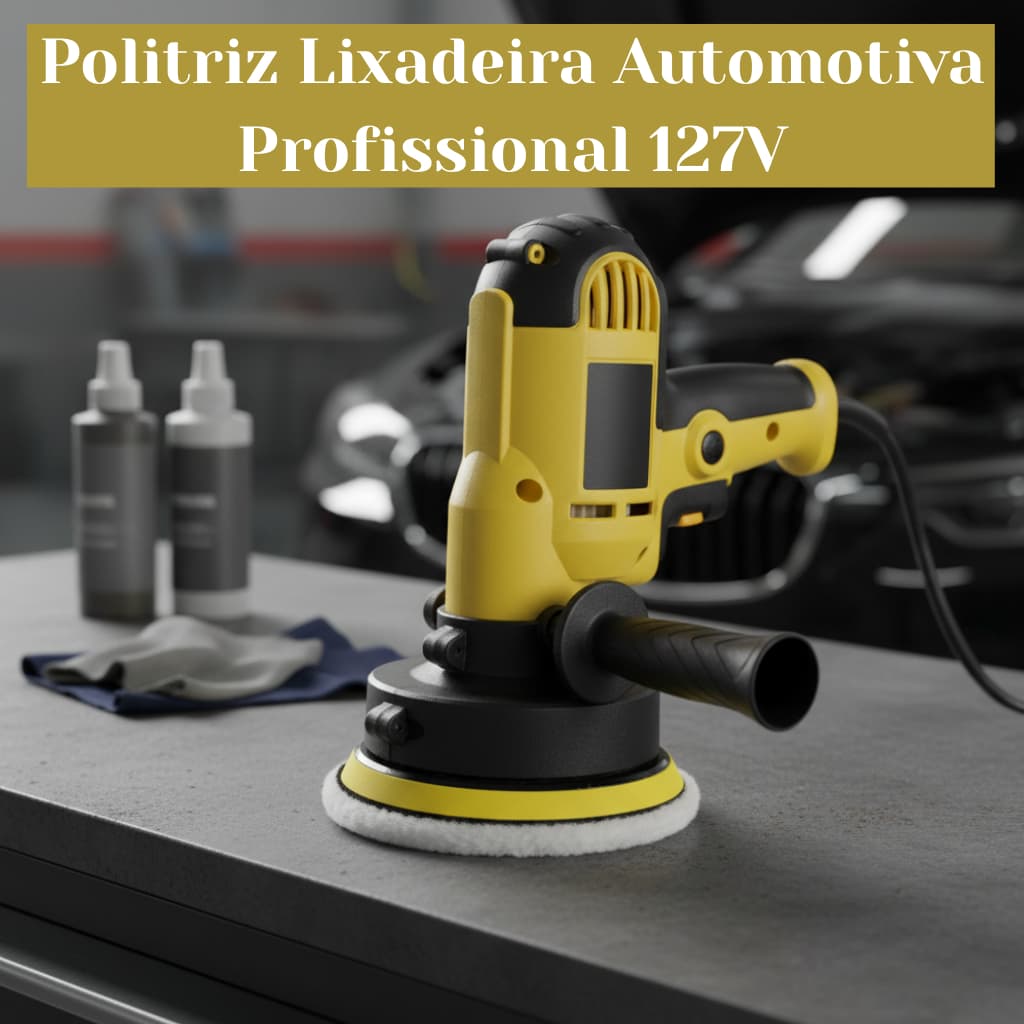 Politriz Lixadeira Elétrica 600W 127V Profissional Automotiva 125mm