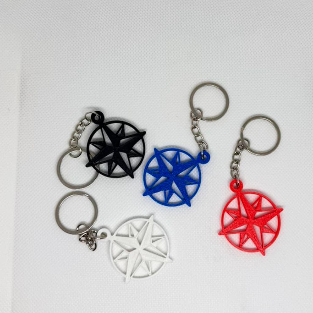 Chaveiro Rosa dos Ventos Náutica Bússola Decorativo para Chaves