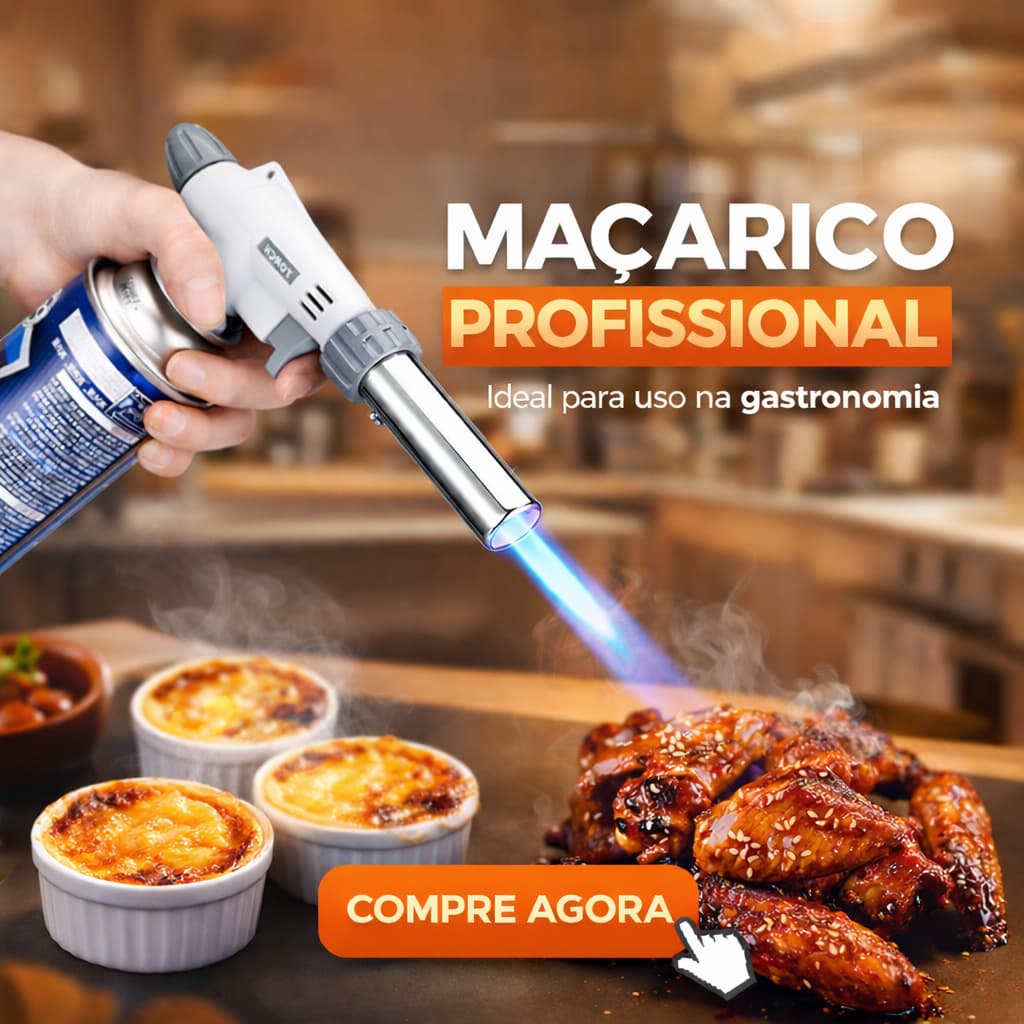 Maçarico Culinário Profissional Com Regulagem