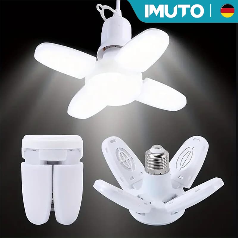 Ventilador Luminária Led 6 Pás  Fan Bulb Light Ceiling Light Indoor 120W Folding Lamp