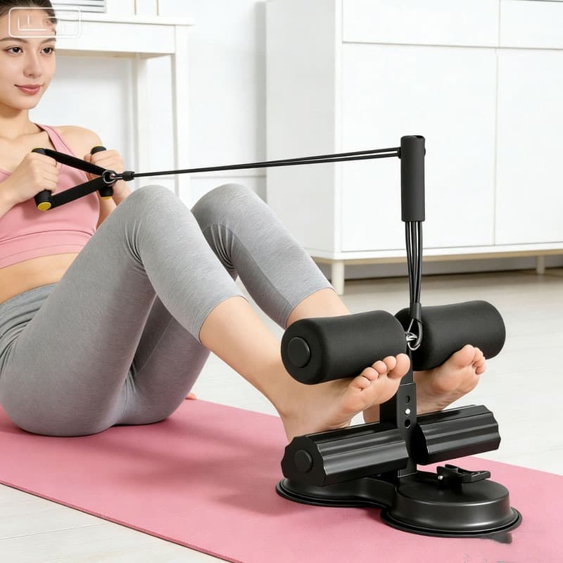 【2026 Upgrade】 Barra Abdominal Ventosa Dupla + Elástico Grátis - Fixação Ultra Forte Treino em Casa
