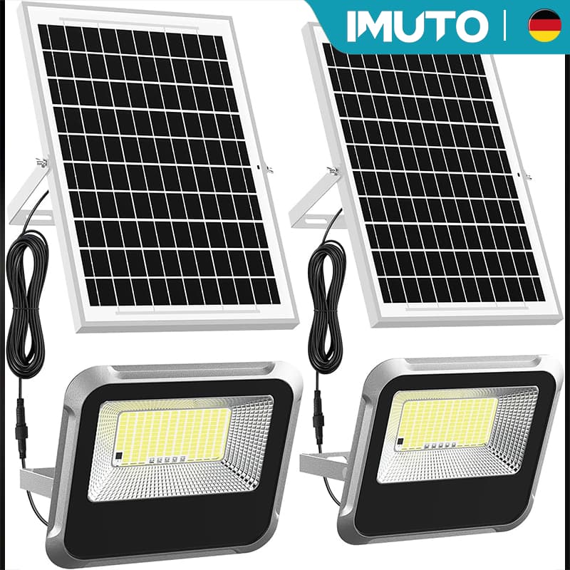 Refletor Solar Led Holofote Holofote Com Placa Bateria a Prova D'água Externo
