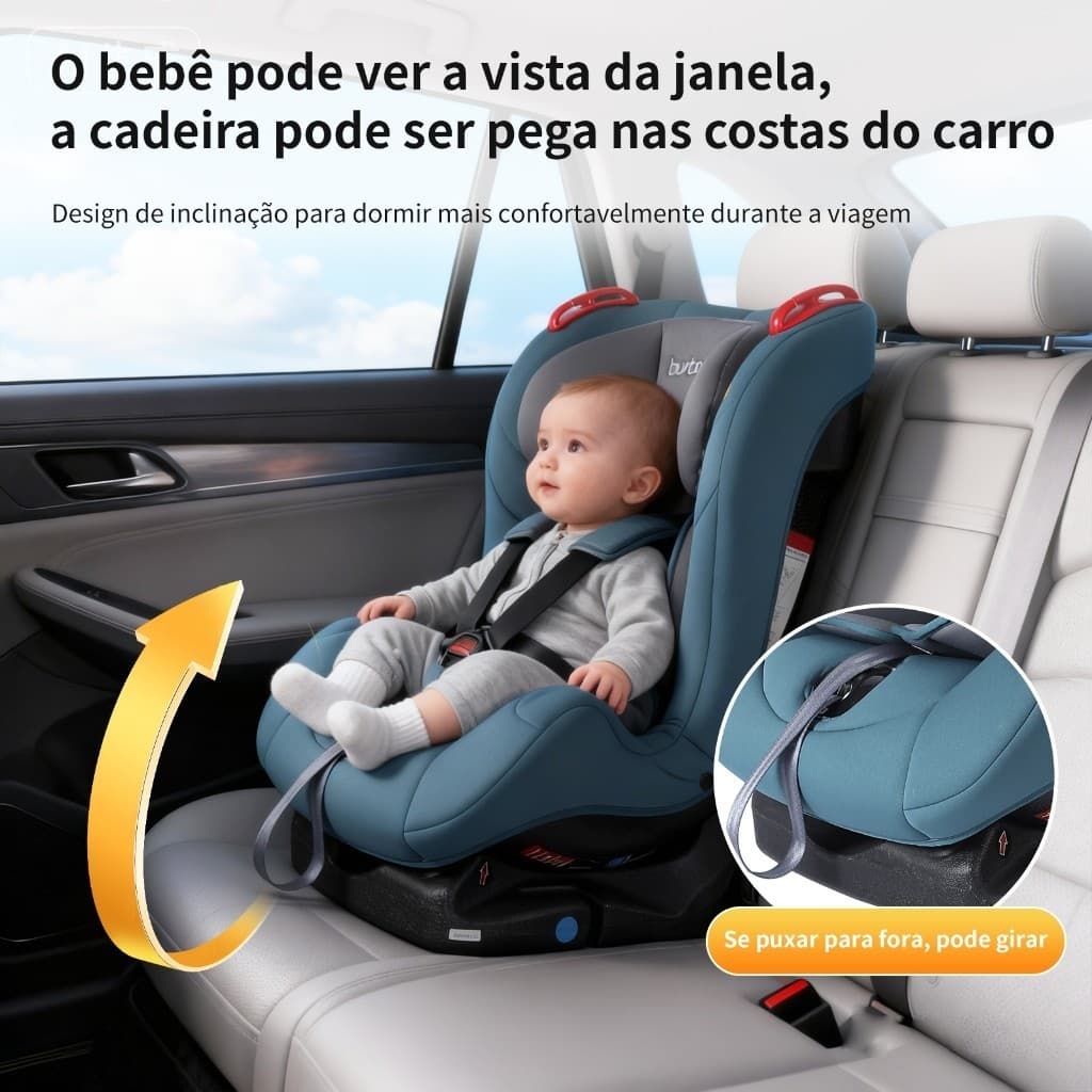 Cadeirinha de Carro Infantil Burbay 0 a 25kg | Assento para Bebê e Criança | Segurança Multicolor