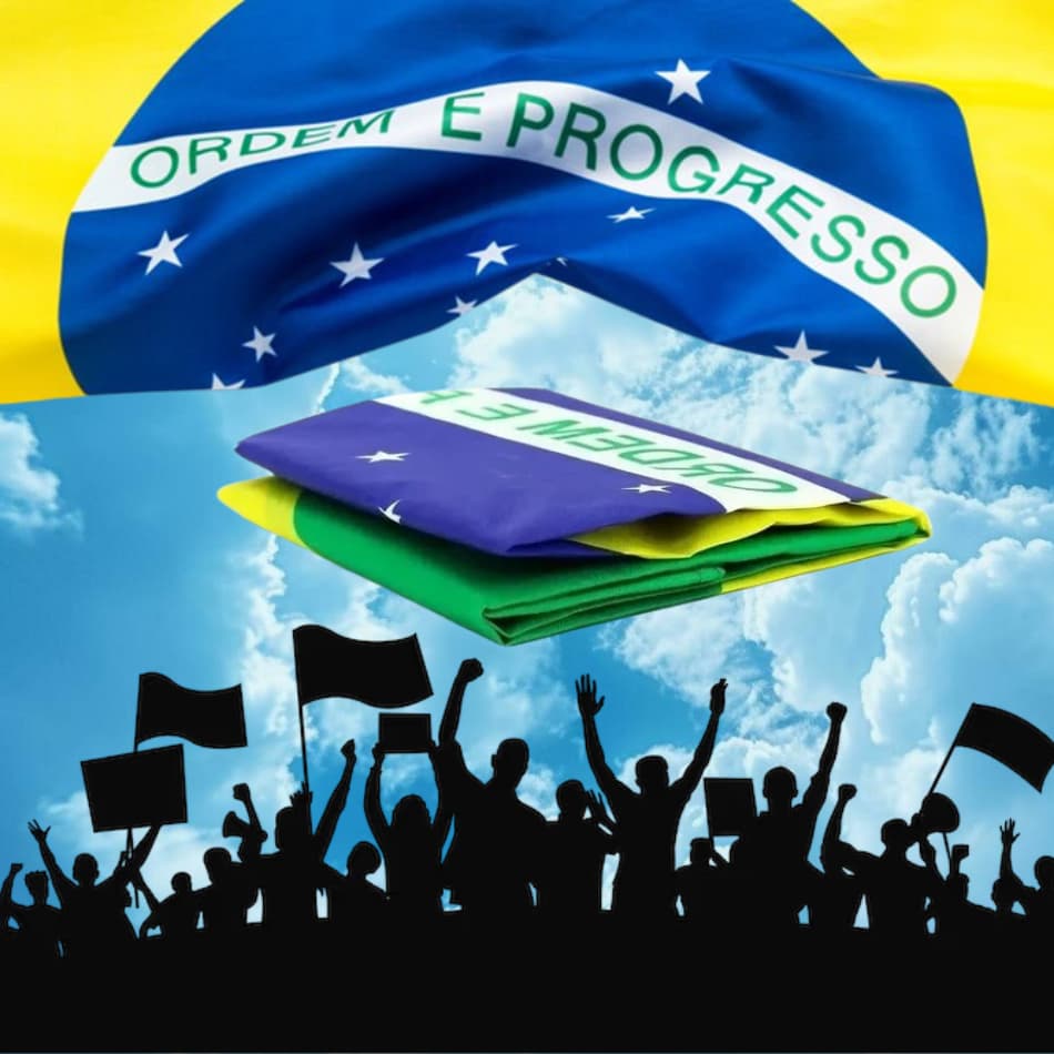 Bandeira do Brasil Tamanhos Diversos Decoração em festas Manifestação Eleição Campeonato Copa Mundo