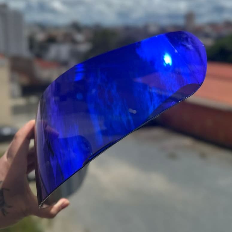 VISEIRA CAPACETE AGV K5 K1 K3 SV REVO AZUL BLUE ALTA QUALIDADE C PROTEÇÃO UV E TECNOLOGIA ANTI RISCO