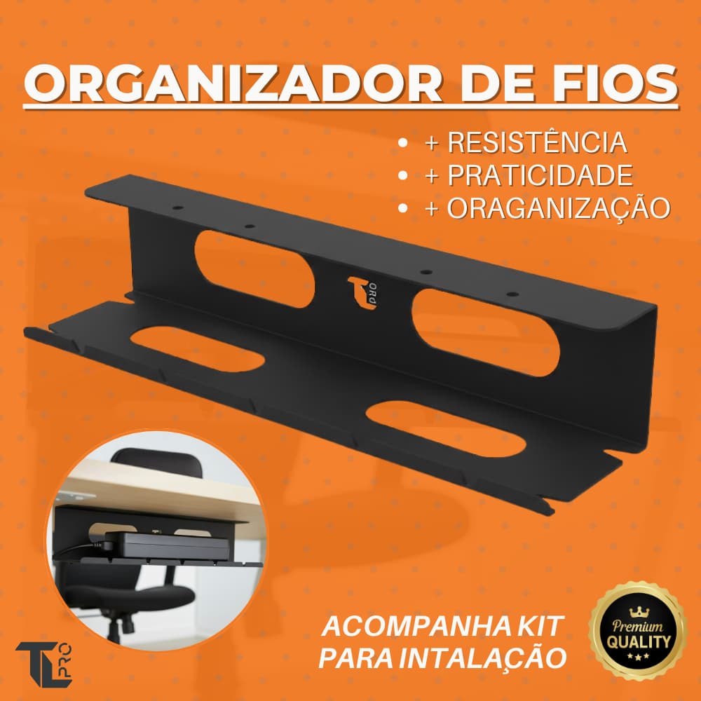 Organizador De Cabos Mesa Esconder Fios Parede Calha Organizadora De Cabos Suporte Para Fios e Cabos