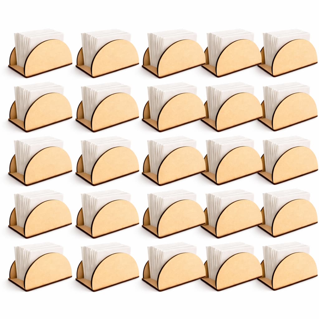 30 Porta Guardanapo Meia Lua Mdf Decoração de Festa Enfeite de Mesa Lembrancinha