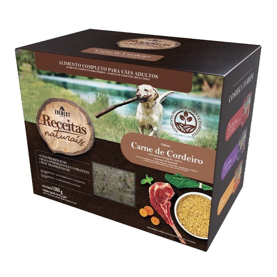 Alimento Everest Receitas Naturais Cão Carne Cordeiro 1,05kg