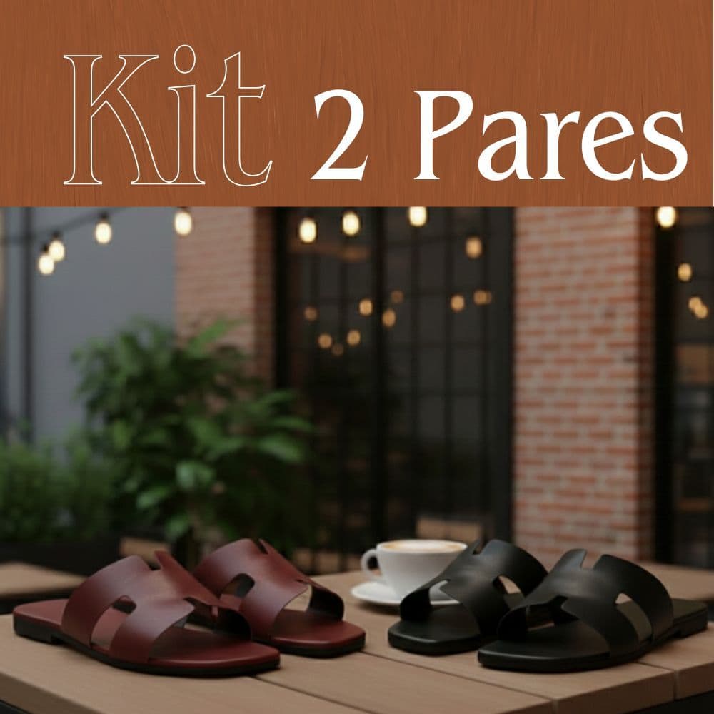 Kit 2 Sandalias Super Femininas E Estilosas Rasteirinha Bonita - Aga Simples