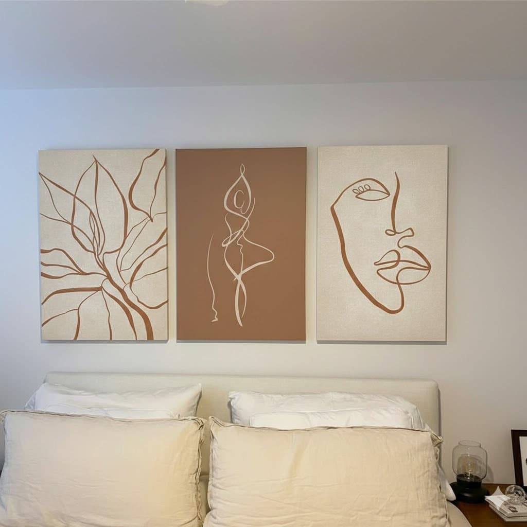 Quadro Decorativo para Quarto Sala de Estar 3 Peças Decoração de Casa Impressão de Alta Qualidade