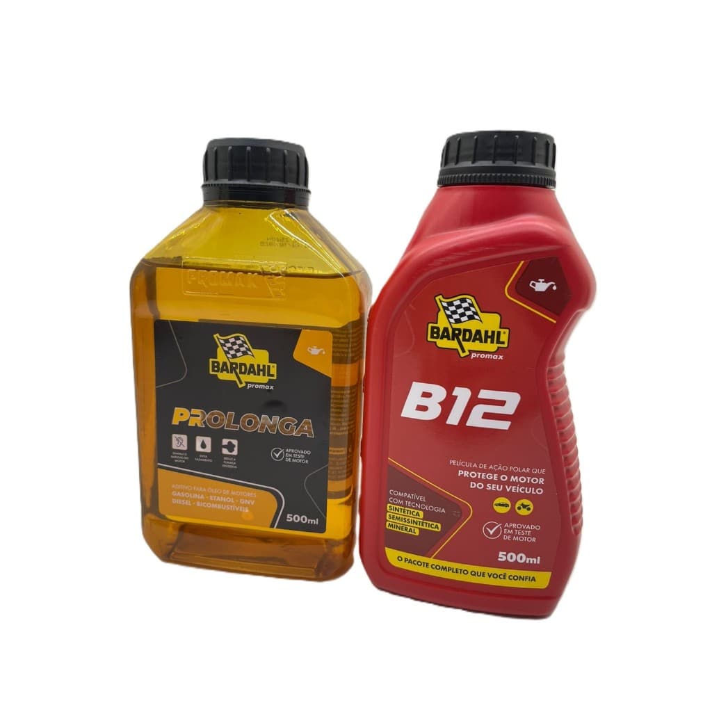 Kit Aditivos Bardahl B12 Plus 500 Ml + Prolonga 500 Ml