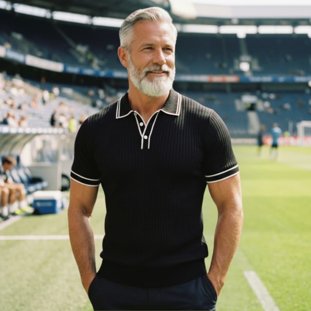 Camisa Slim Fit Gola Polo Masculina Malha Macia Canelada Esporte Fino