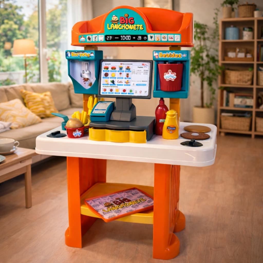 Big Lanchonete Fast Food de Brinquedo Completa Infantil