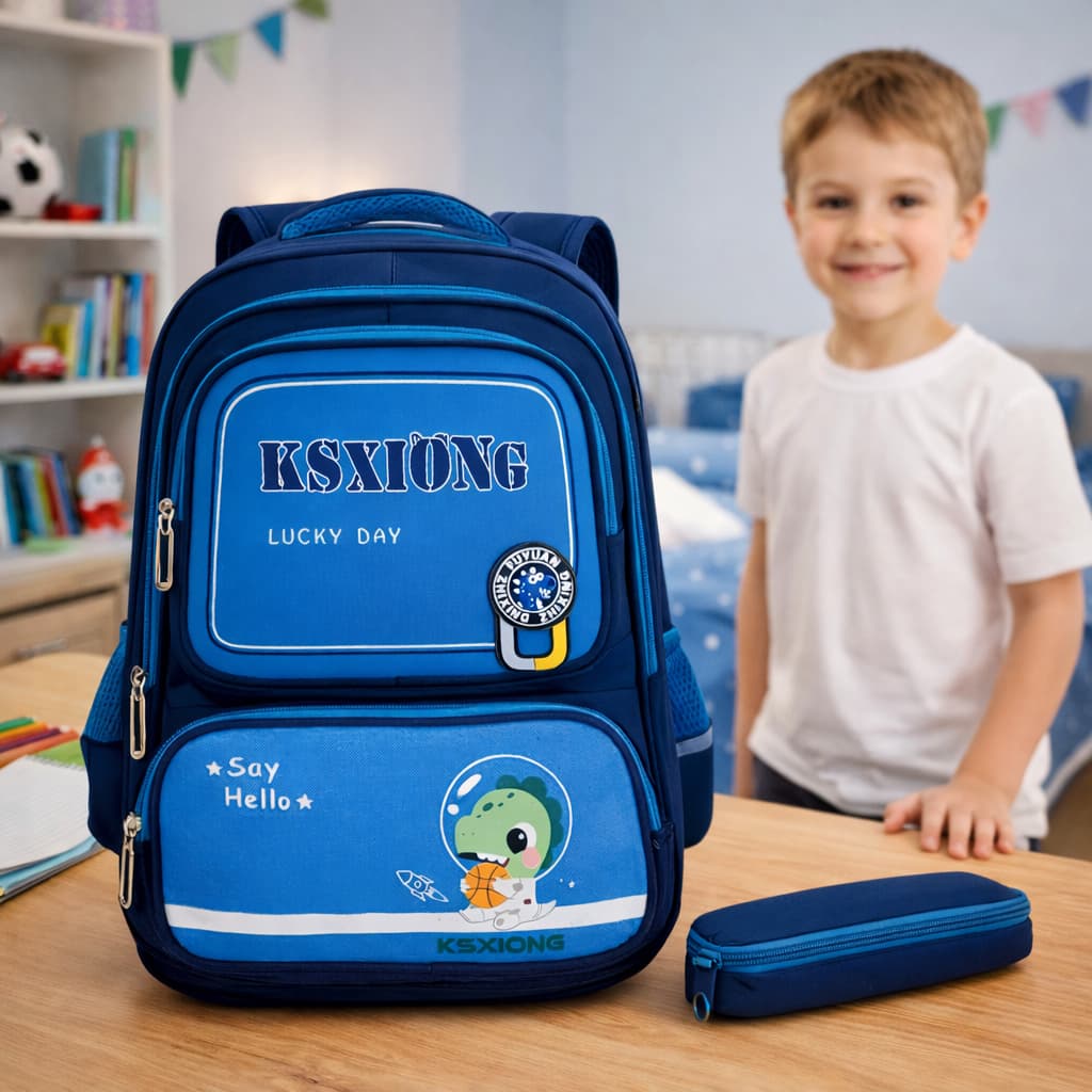 Mochila Escolar Infantil Unissex Estojo Incluso Resistente Espaçosa Passeio Leve
