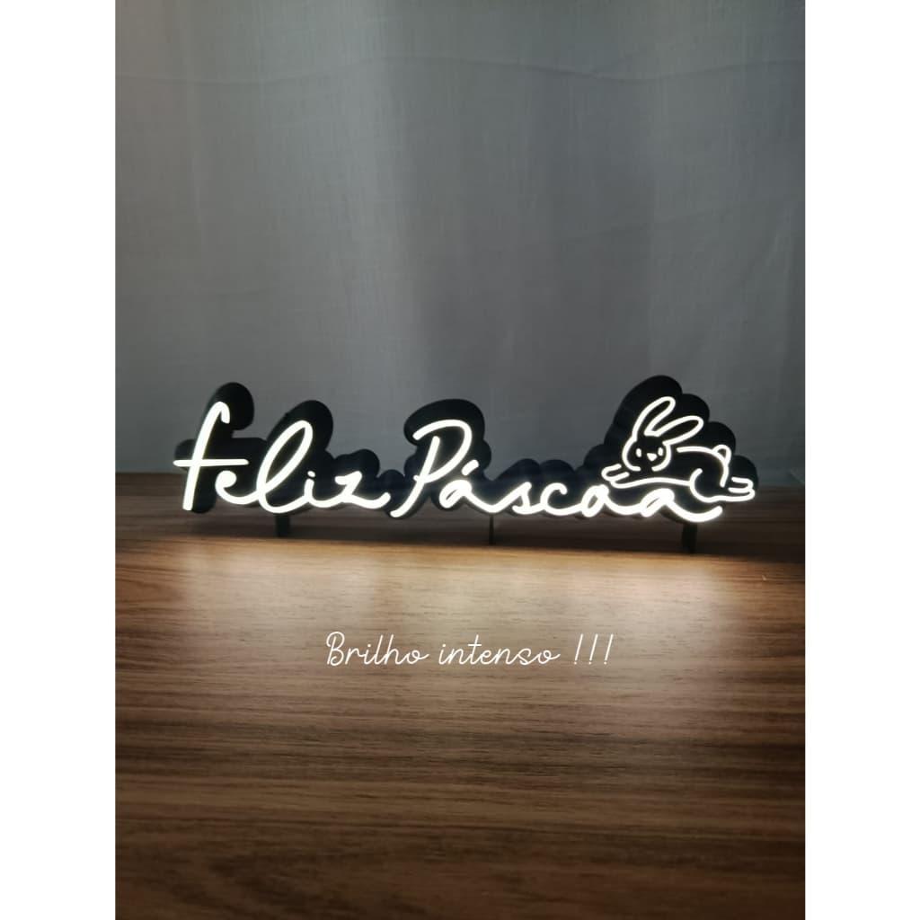 🐰Painel Luminoso Decorativo Feliz Páscoa! Letreiro Luminoso em LED!