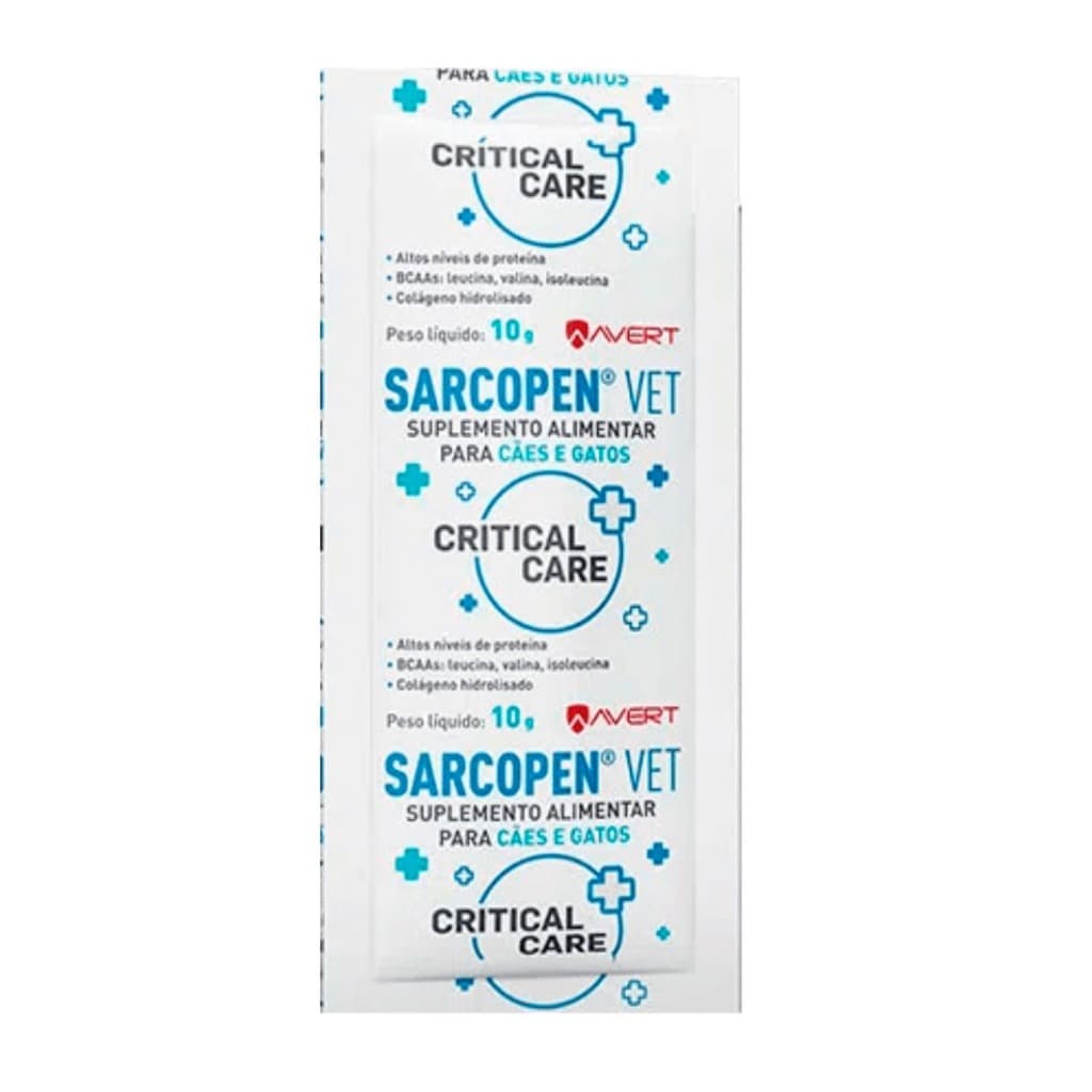 Suplemento Sarcopen Vet Para Cães e Gatos Avert Um Sache 10g