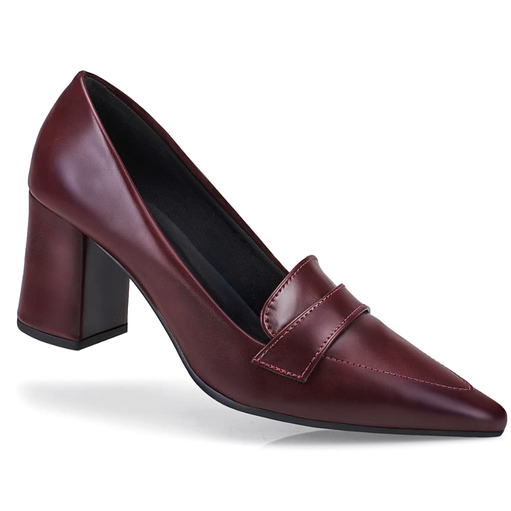 Sapato Feminino Fechado Scarpin Bico Fino Casual Moda Macio 3041
