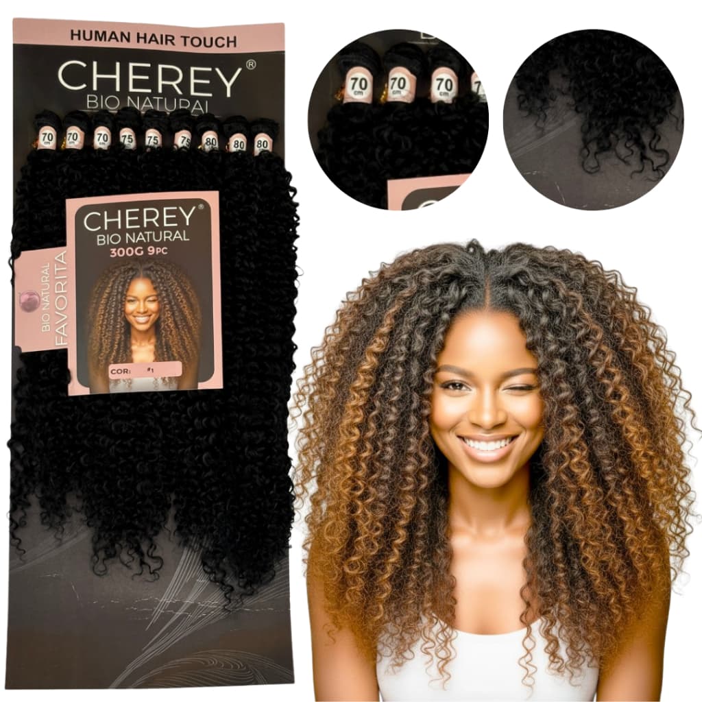 Cabelo Bio Natural Modelo Favorita Cherey Cacheado 300g 80cm Idêntico Ao Humano Envio Imediato