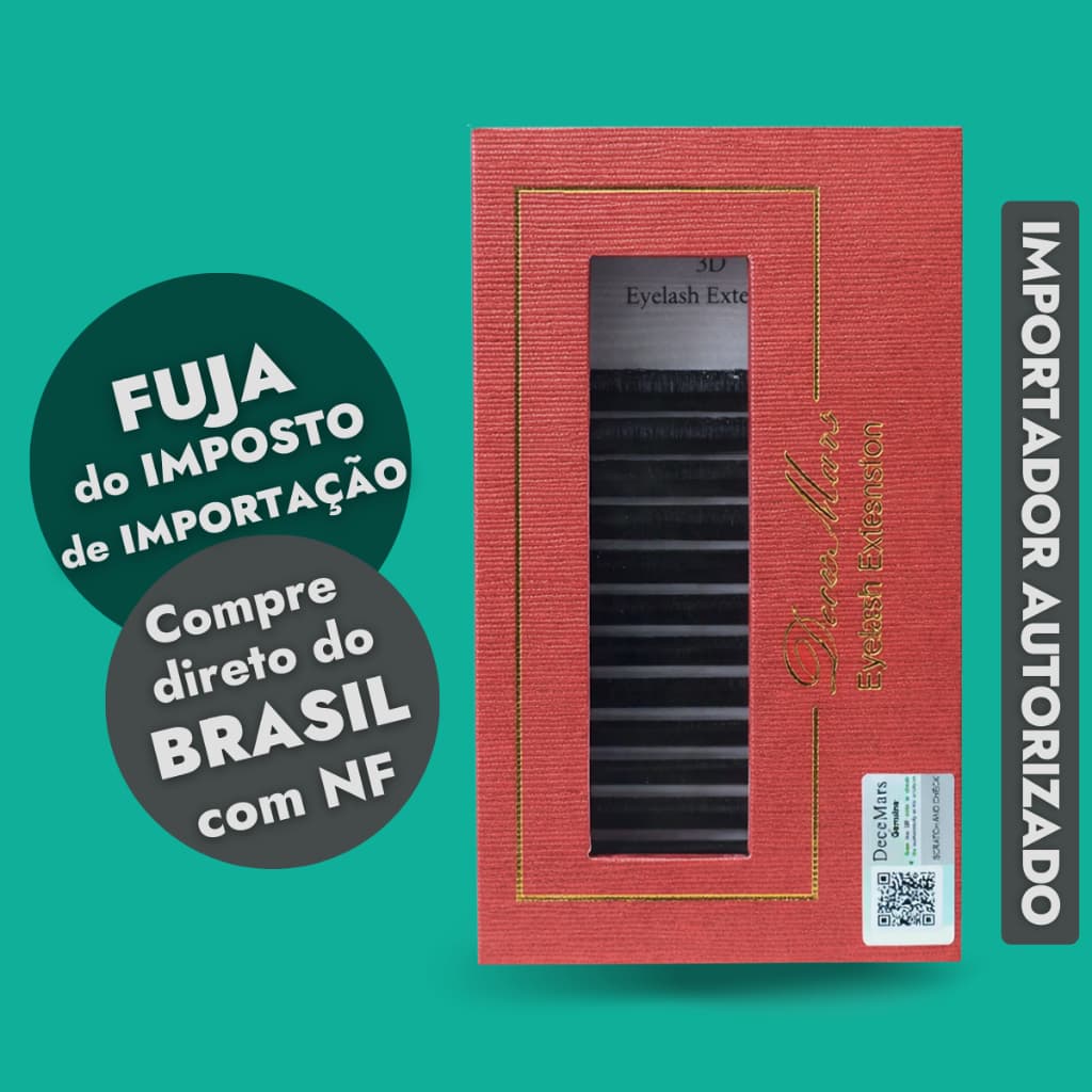 Cílios W 3D Decemars Individual e Mix C D Volume Egípcio 3DW Alongamento Extensão De Cílios Escolha Tamanho