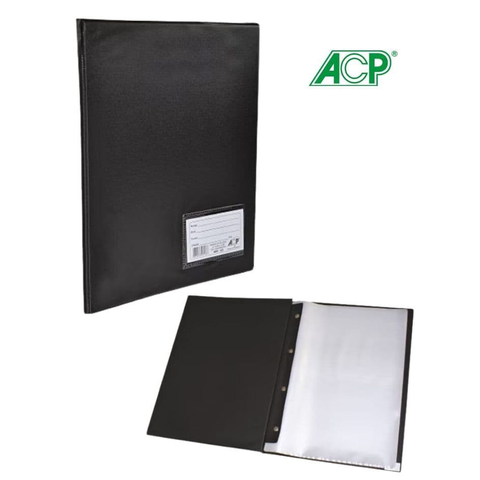 Pasta Catálogo A4 Com Visor 50 Plásticos Acp 122 Preto
