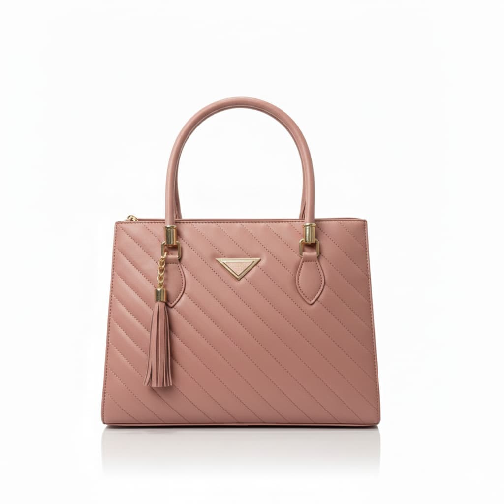 Bolsa Feminina de Mão e Transversal Linea - Alça Ajustável, Detalhes Dourados. Bolsa Grande