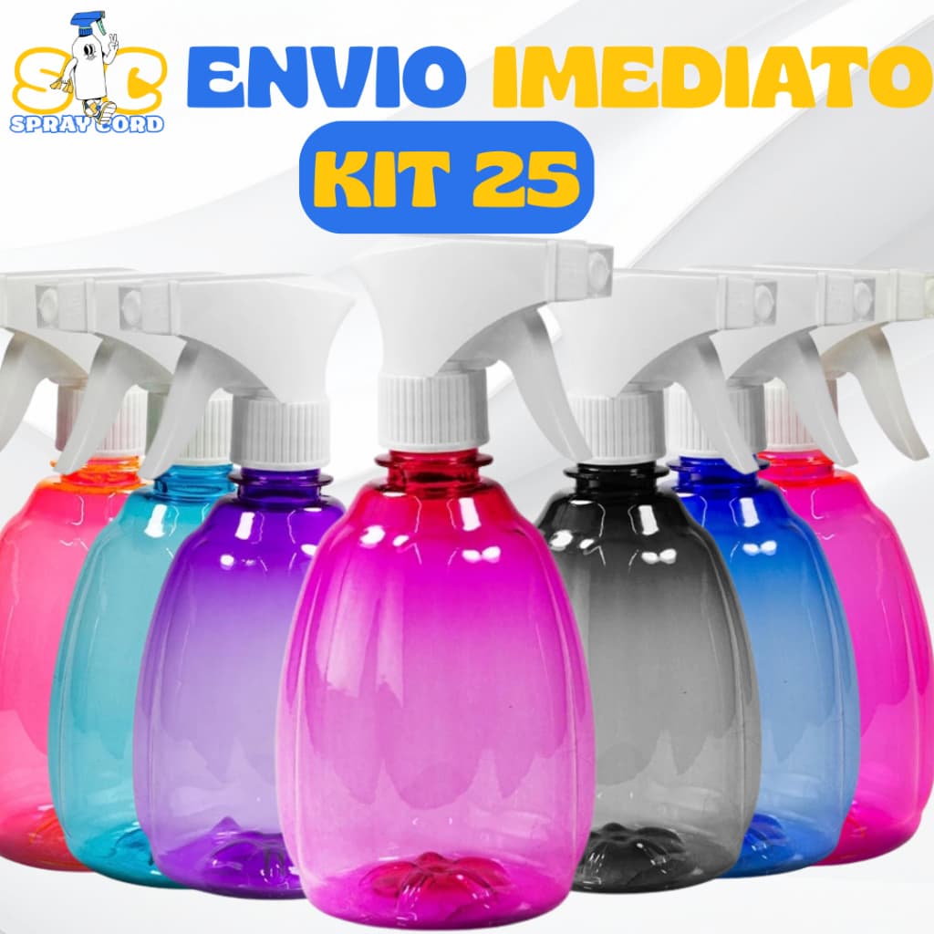 Kit 25 - Borrifador Flor - Spray - 550ml – Prático - Resistente - Cabelo - Jardim - Pulverizador