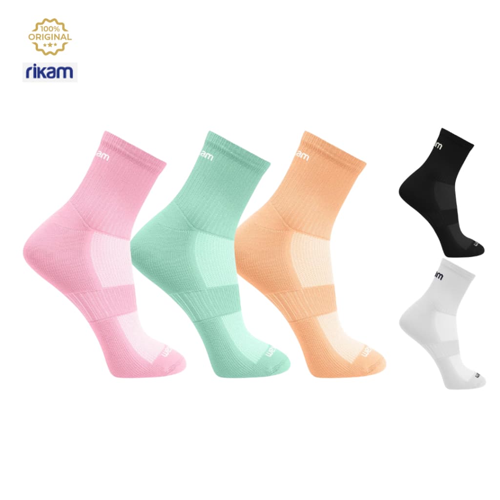 Kit 2 Meia Feminina Ciclismo Corrida Caminhada Cano Curto Poliamida Conforto - Rikam