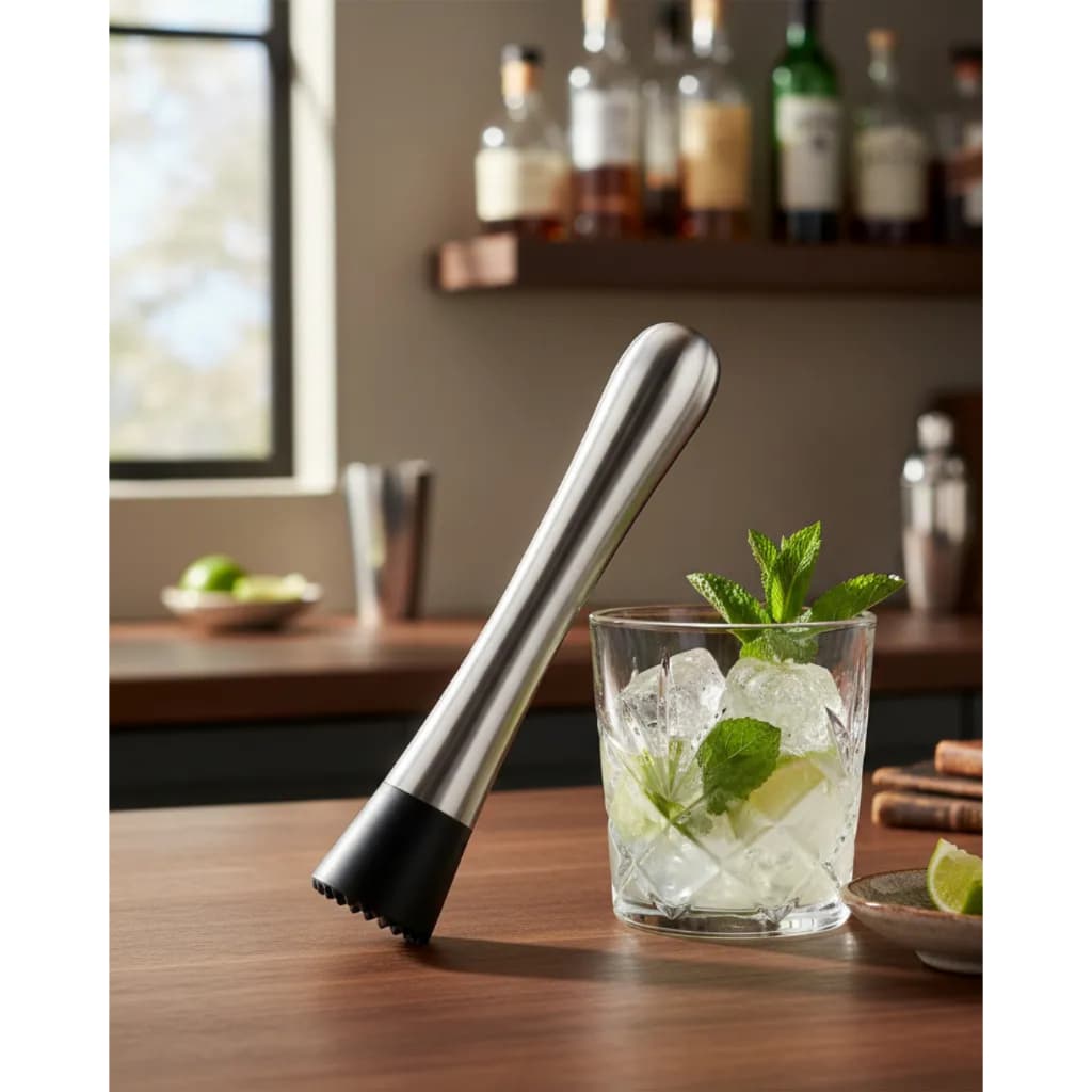 COMBO COM 3 SOCADORES MASSERADORES DE BEBIDAS 21 CM AÇO INOX