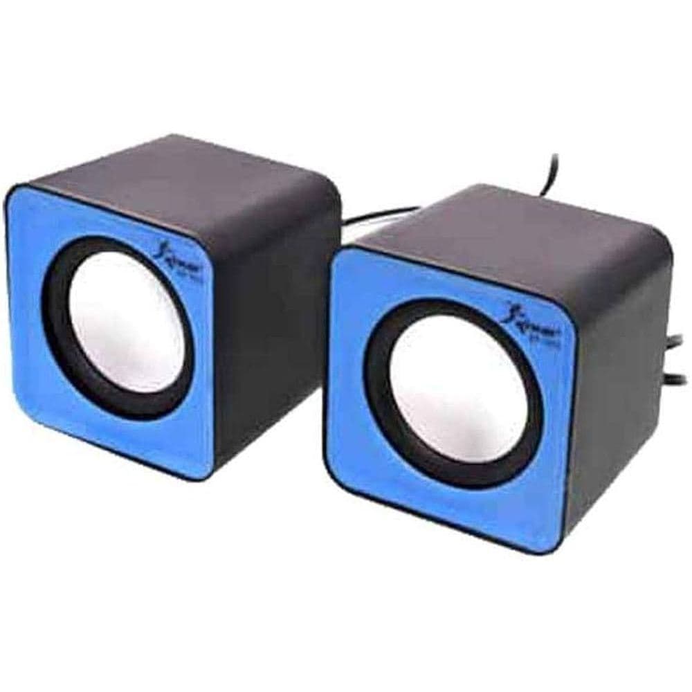 Mini Caixa De Som Knup KP-609 P/ Pc E Notebook P2 USB 3w RMS Portátil Azul