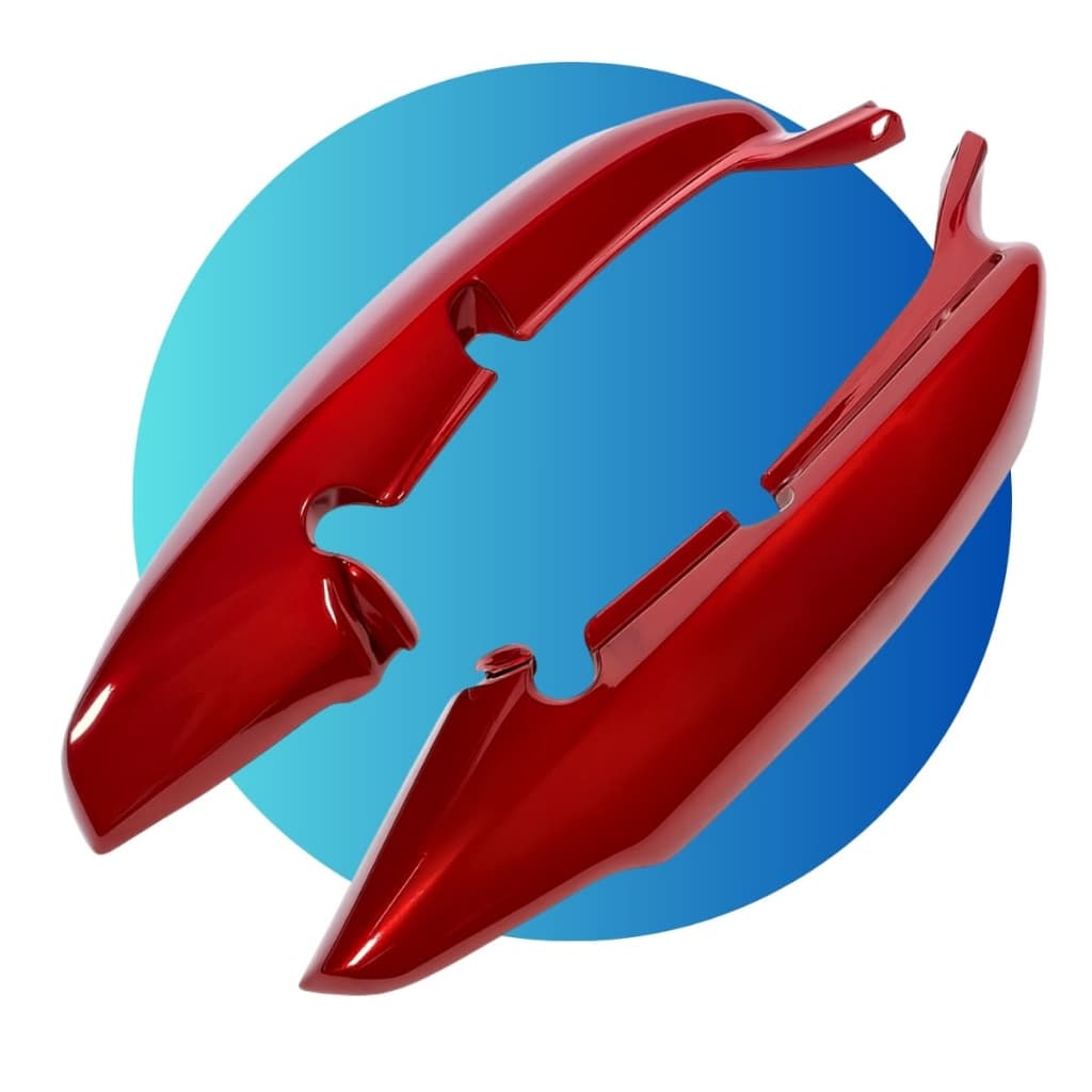 Carenagem Rabeta Titan 125 2000 até 2004 Vermelho Ipiranga Sapucai Com Brilho Envernizado