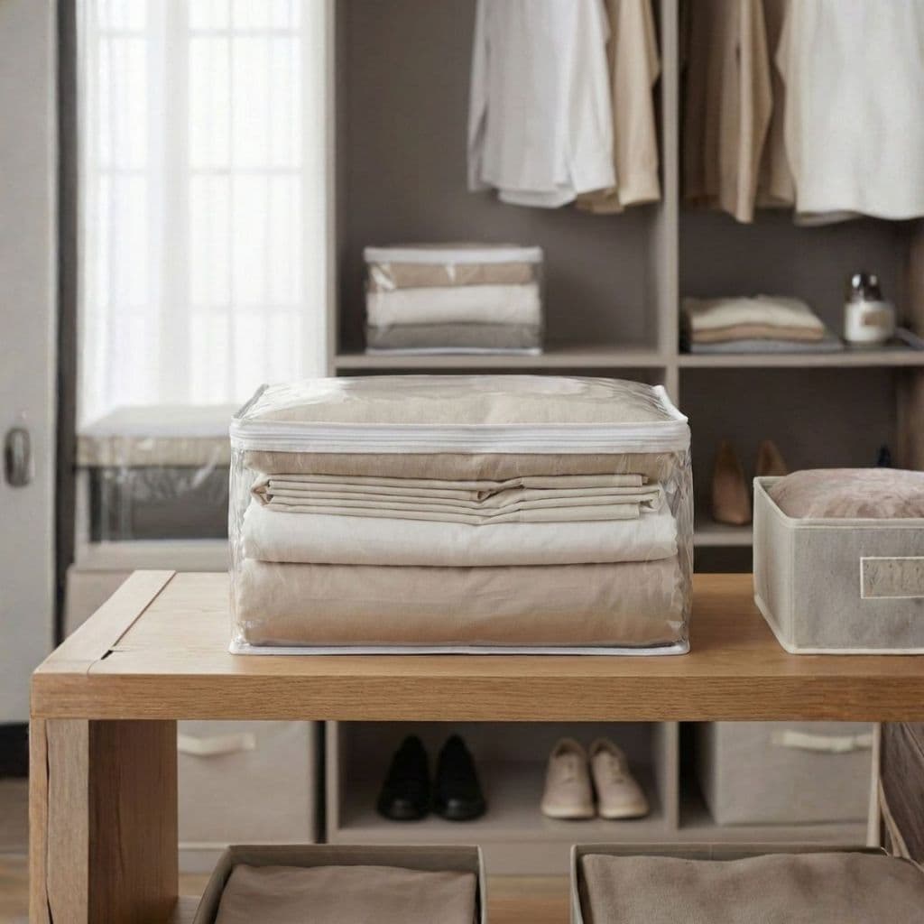 Kit 10 Sacos Organizadores Multiuso Grande com Zíper 45×45×20 cm