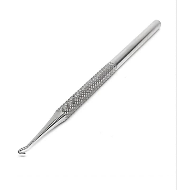 02 Agulha puxa reflexo Inox Ideal para puxar os fios de cabelos Global Mil Ref. 015
