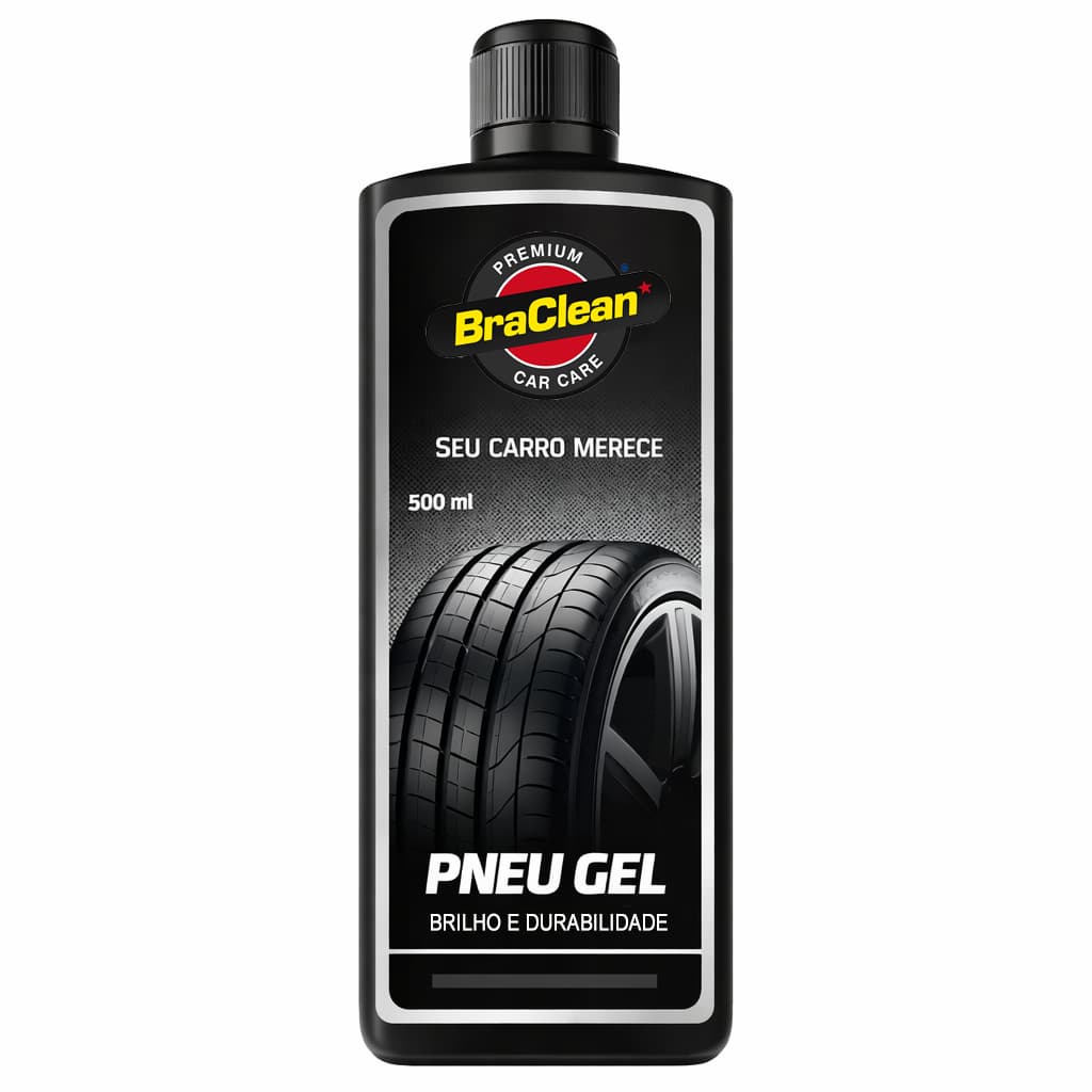 Melhor Pretinho Pneu Gel 500ml - Limpa, Protege e Intensifica Cor - BraClean