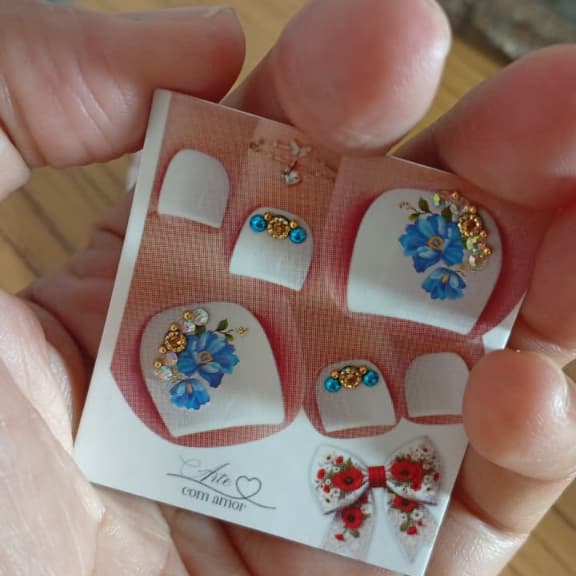 Adesivos com jóias para os pés (com 10 cartelinhas) Enviamos modelos e cores sortidas