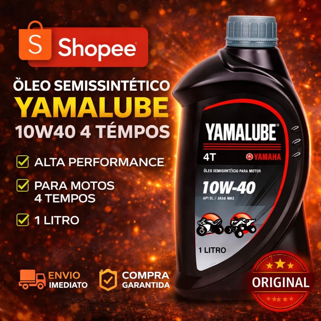 ÓLEO YAMALUBE 10W40 SEMISSINTÉTICO 4 TEMPOS ORIGINAL YAMAHA FZ25 LANDER MT03 MT07 MT09 R1 R3 XJ6