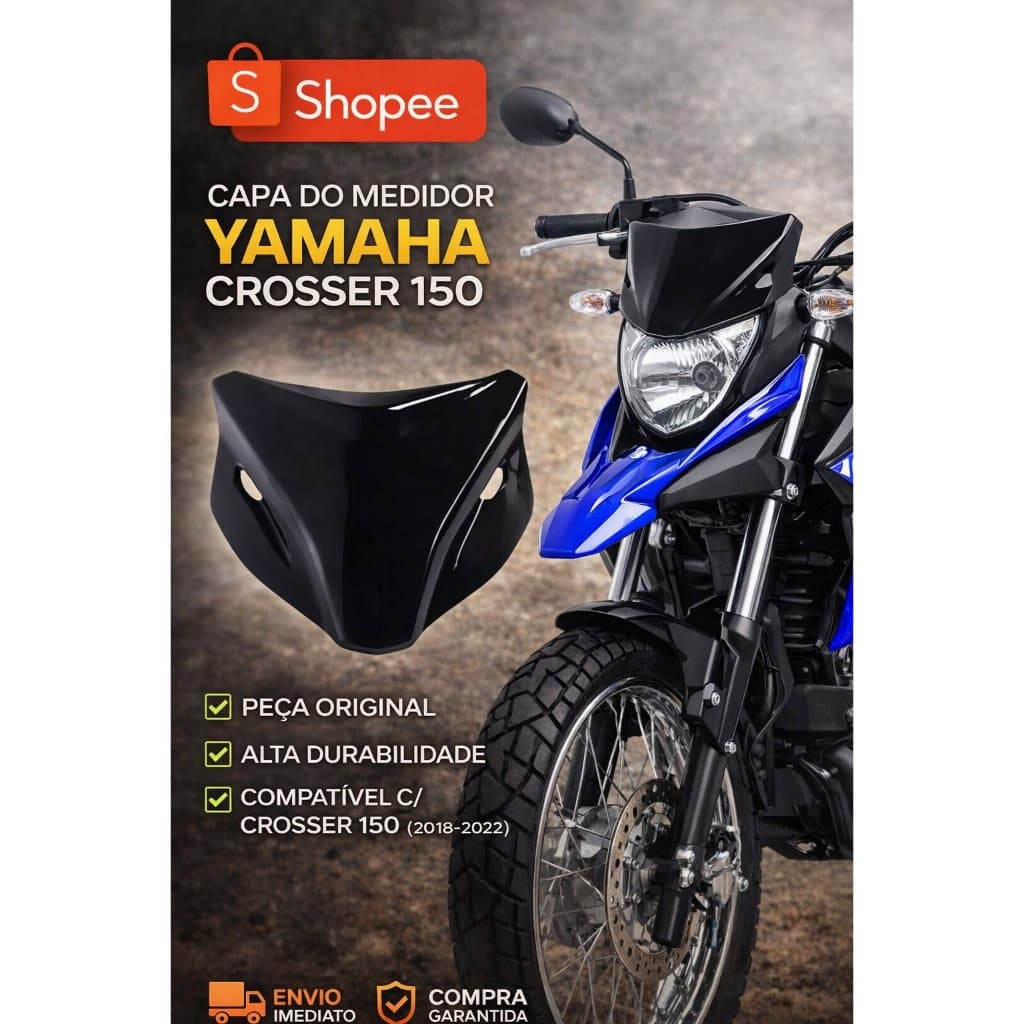 CARENAGEM CAPA MEDIDOR PAINEL XTZ CROSSER 150 2018 2019 2020 2021 2022
